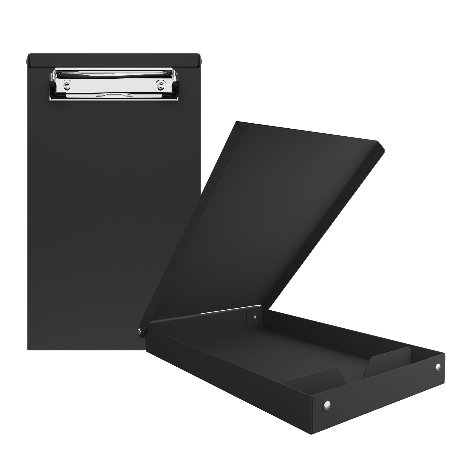 Aluminum Memo Storage Clipboard Black